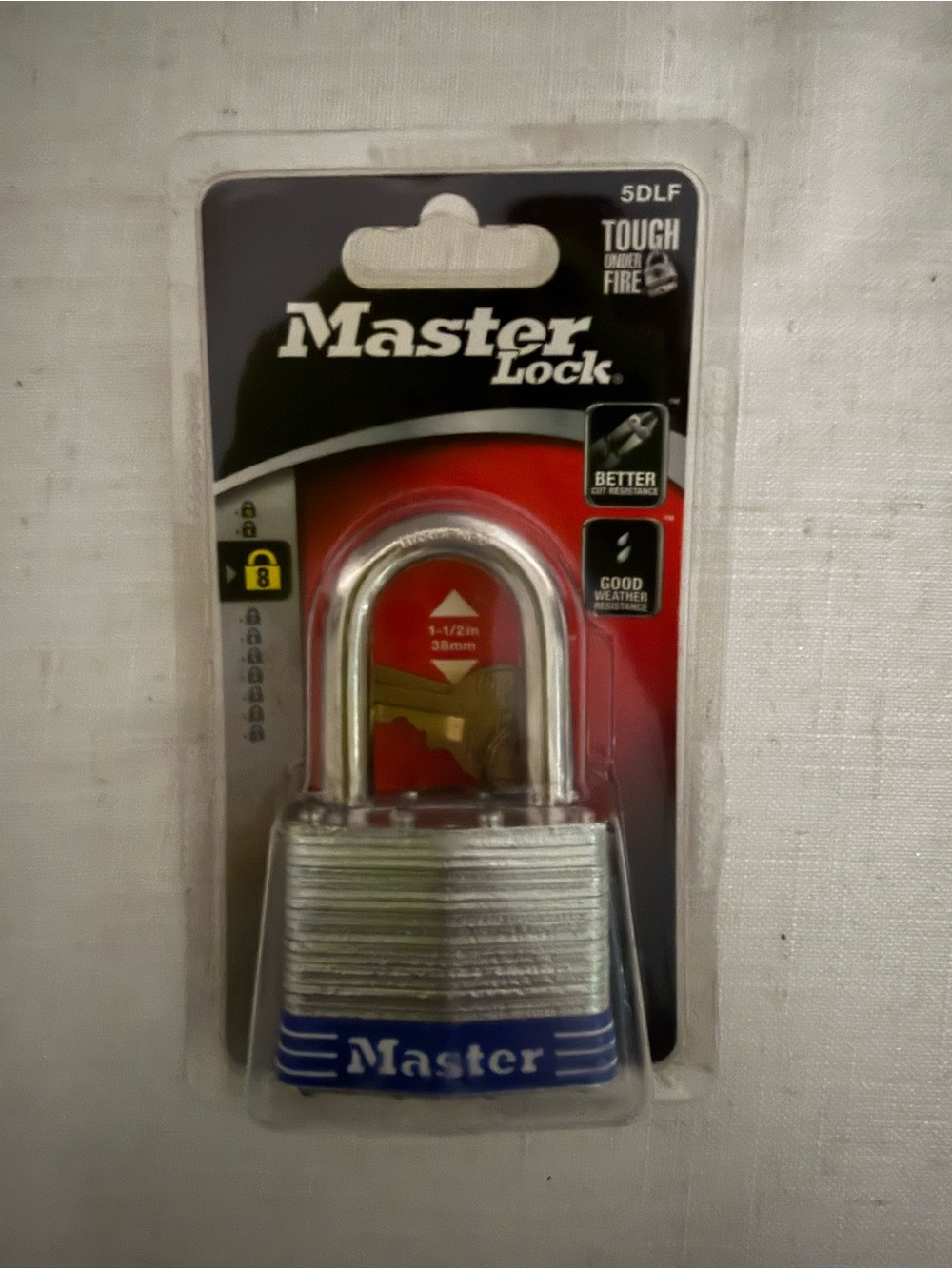 Master lock Silver Padlock with Blue Accent - Heavy Duty Security